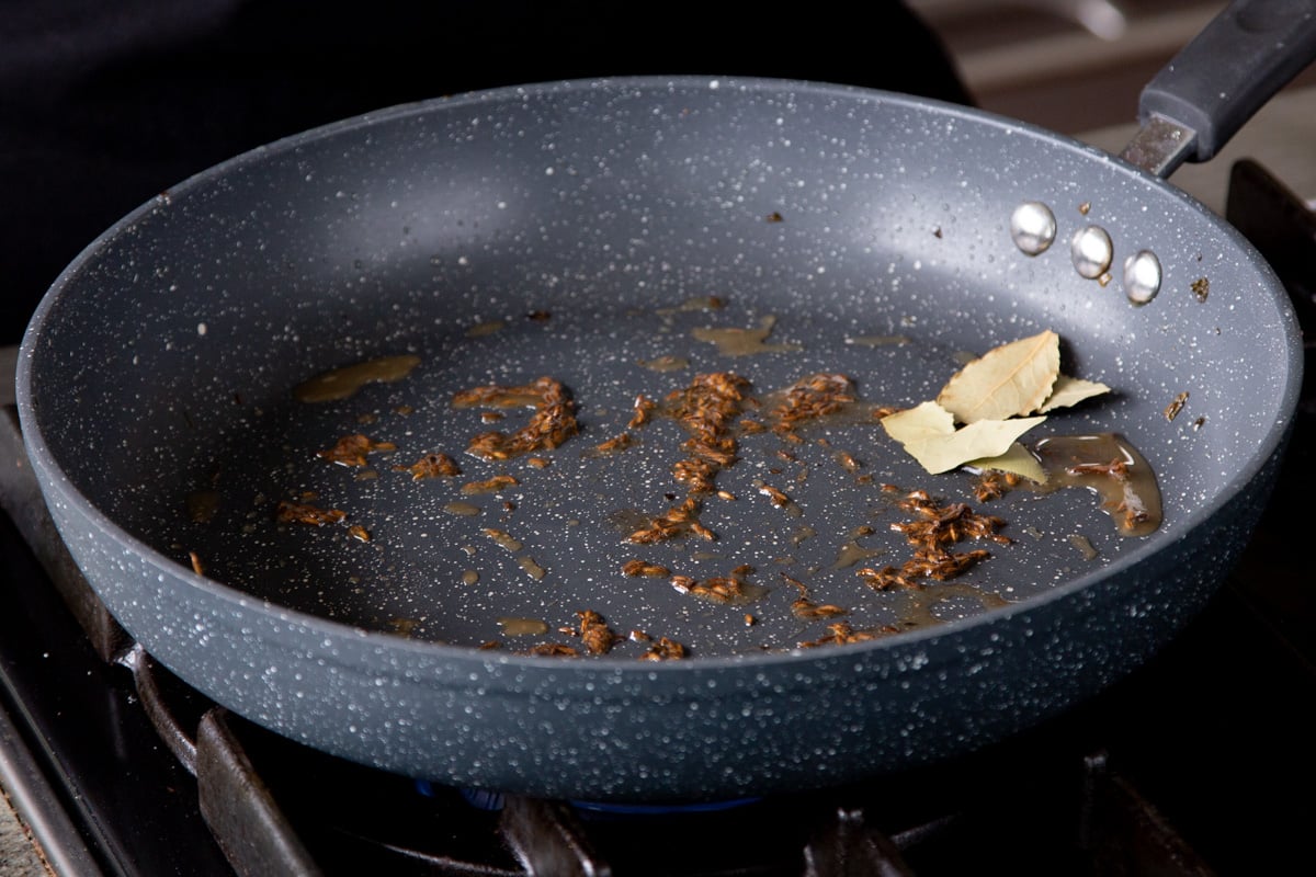 toasting the whole spices
