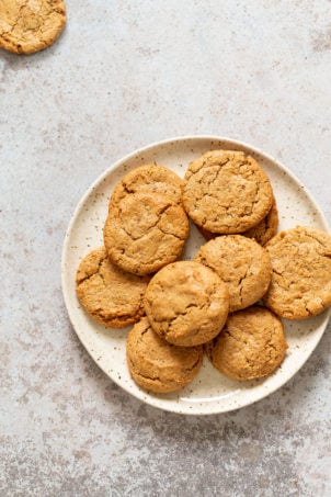 Our Chai Spice Tahini Cookies Nut free on a white plate