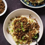 2 bowls lentil mashed potatoes