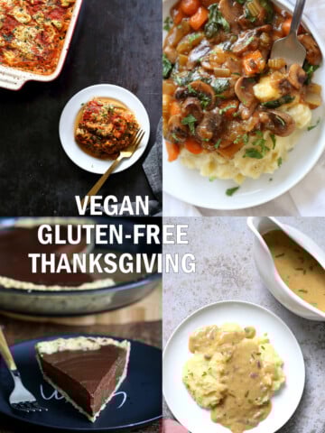 Collage of Vegan Gluten-free Thanksgiving Recipes from VeganRicha.com