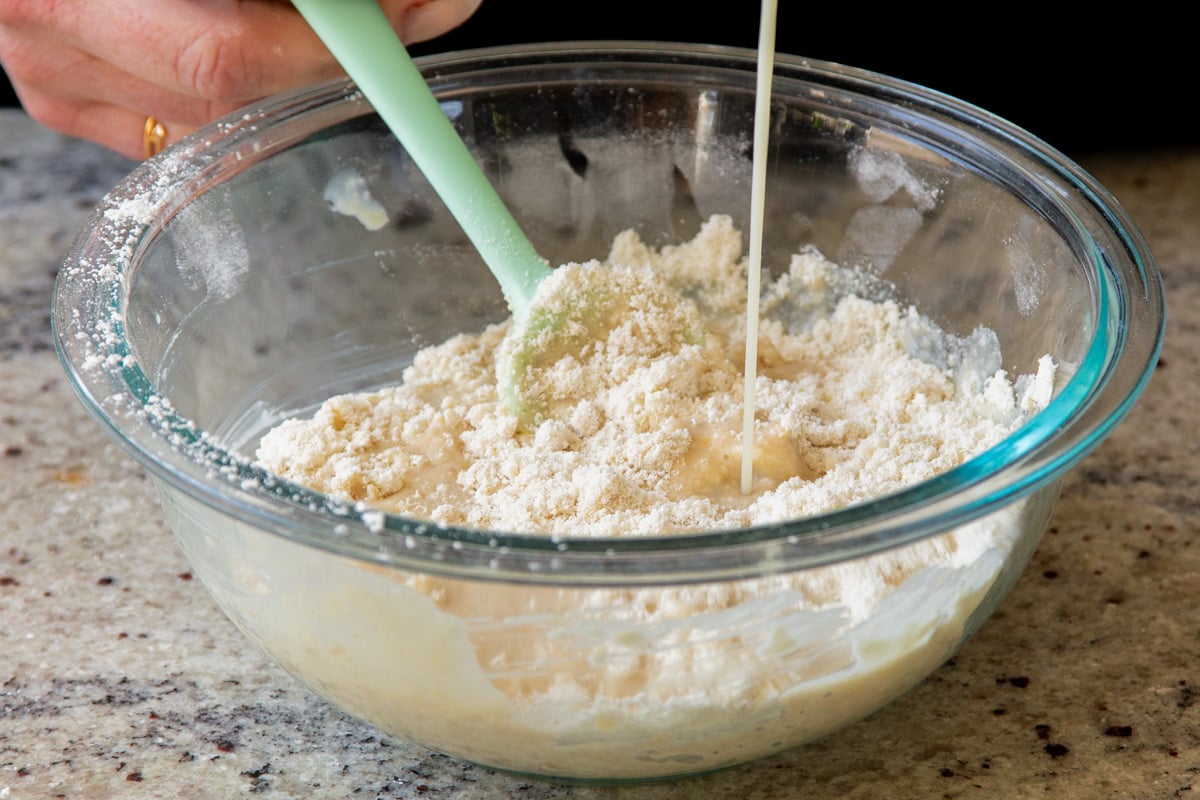 adding non-dairy milk to the batter