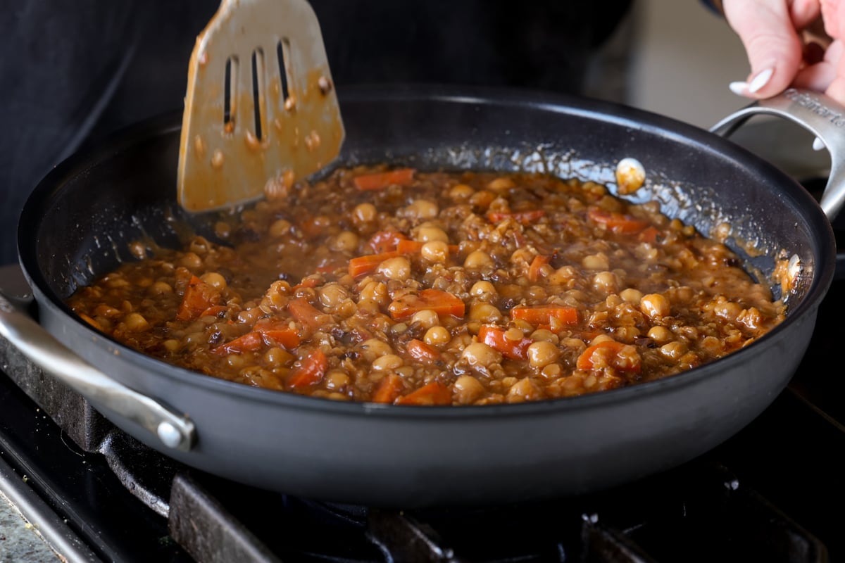 lentils and chickpeas after cooking