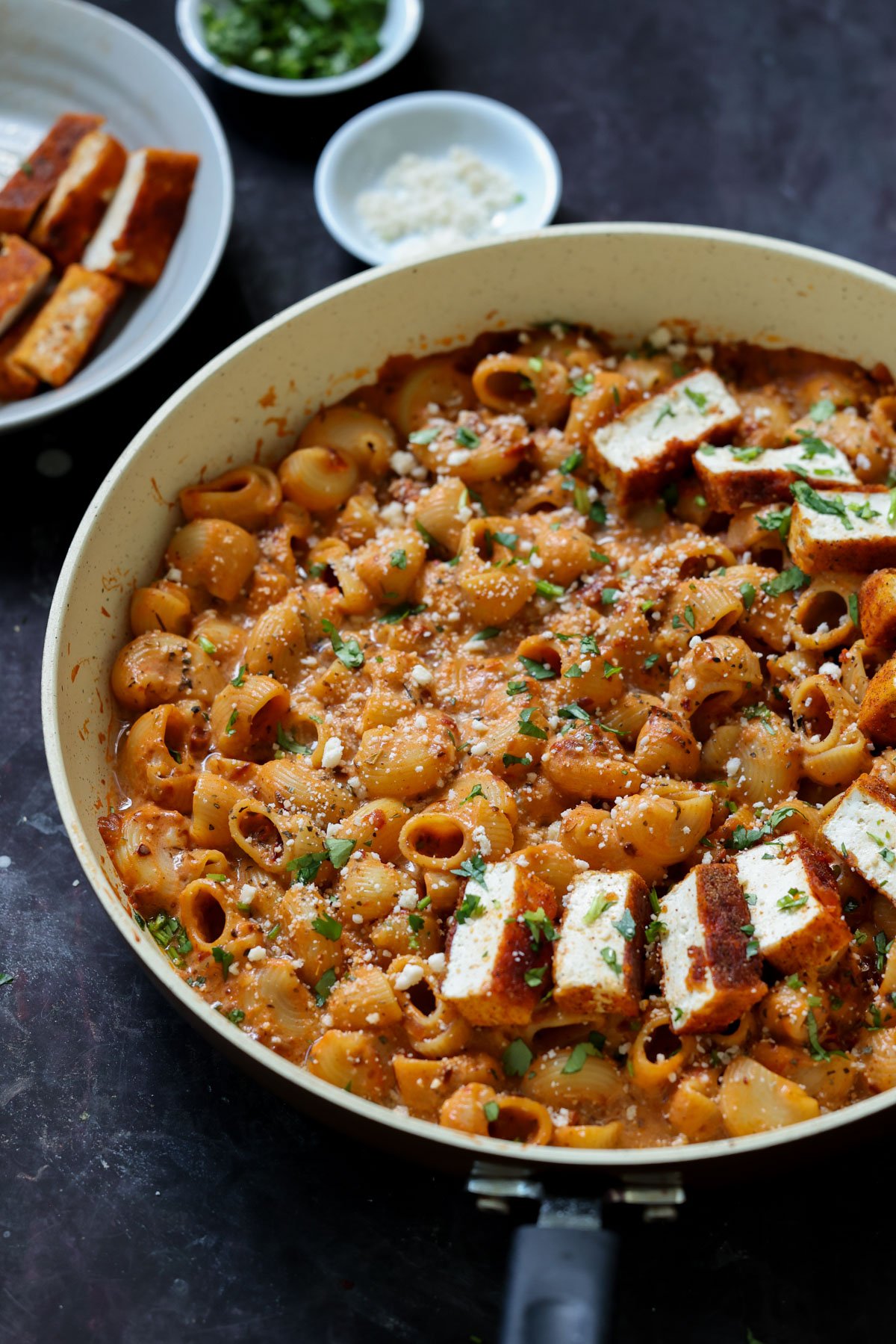 pan of vegan marry me chicken