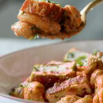 fork taking a bite of marry me pasta