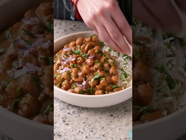 Punjabi Chole - North Indian Chickpea curry. Instant pot or stove top #shorts #indianfood