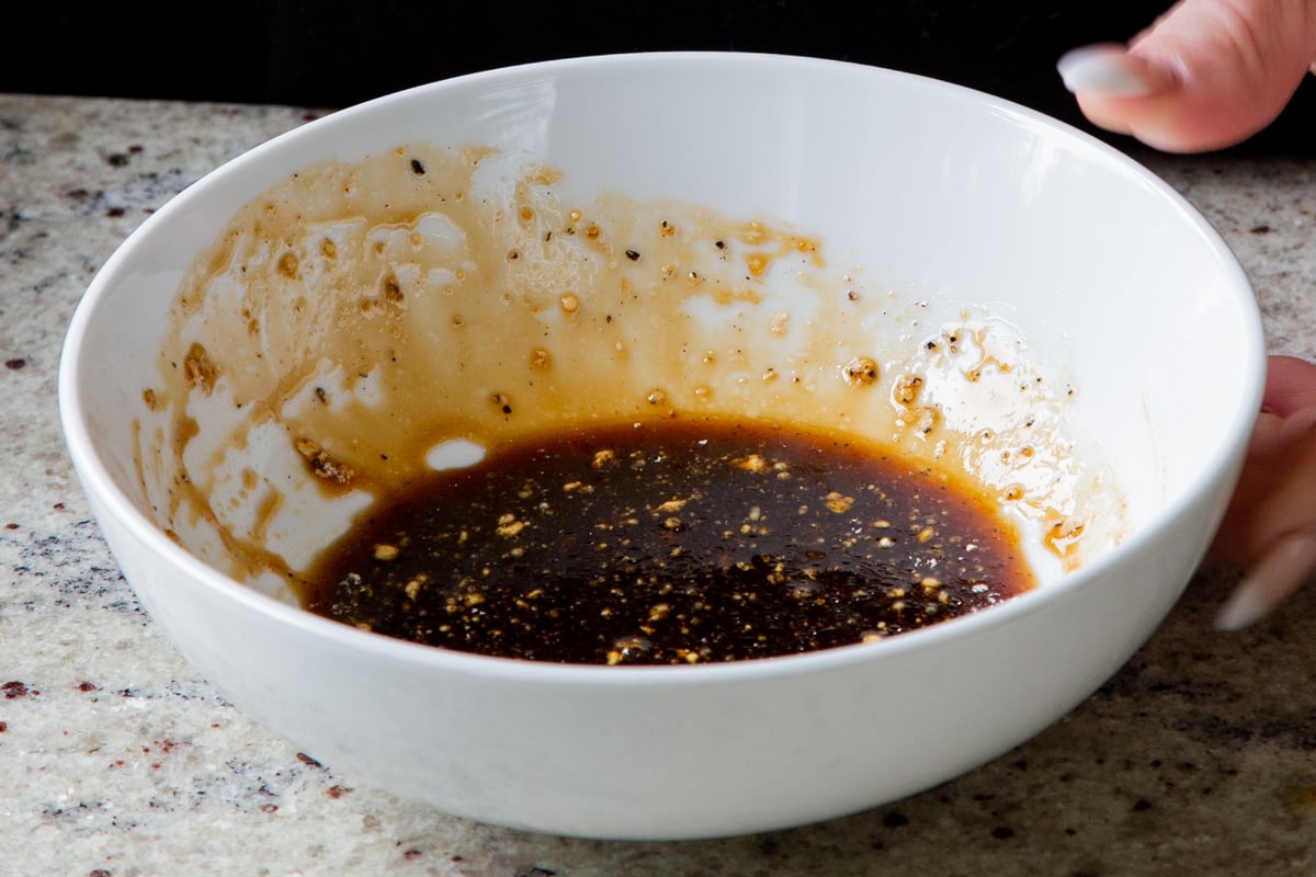 tofu marinade in the bowl, after mixing