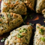 vegan savory scones on a serving tray