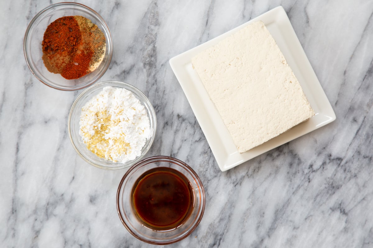 ingredients needed for making tofu nuggets