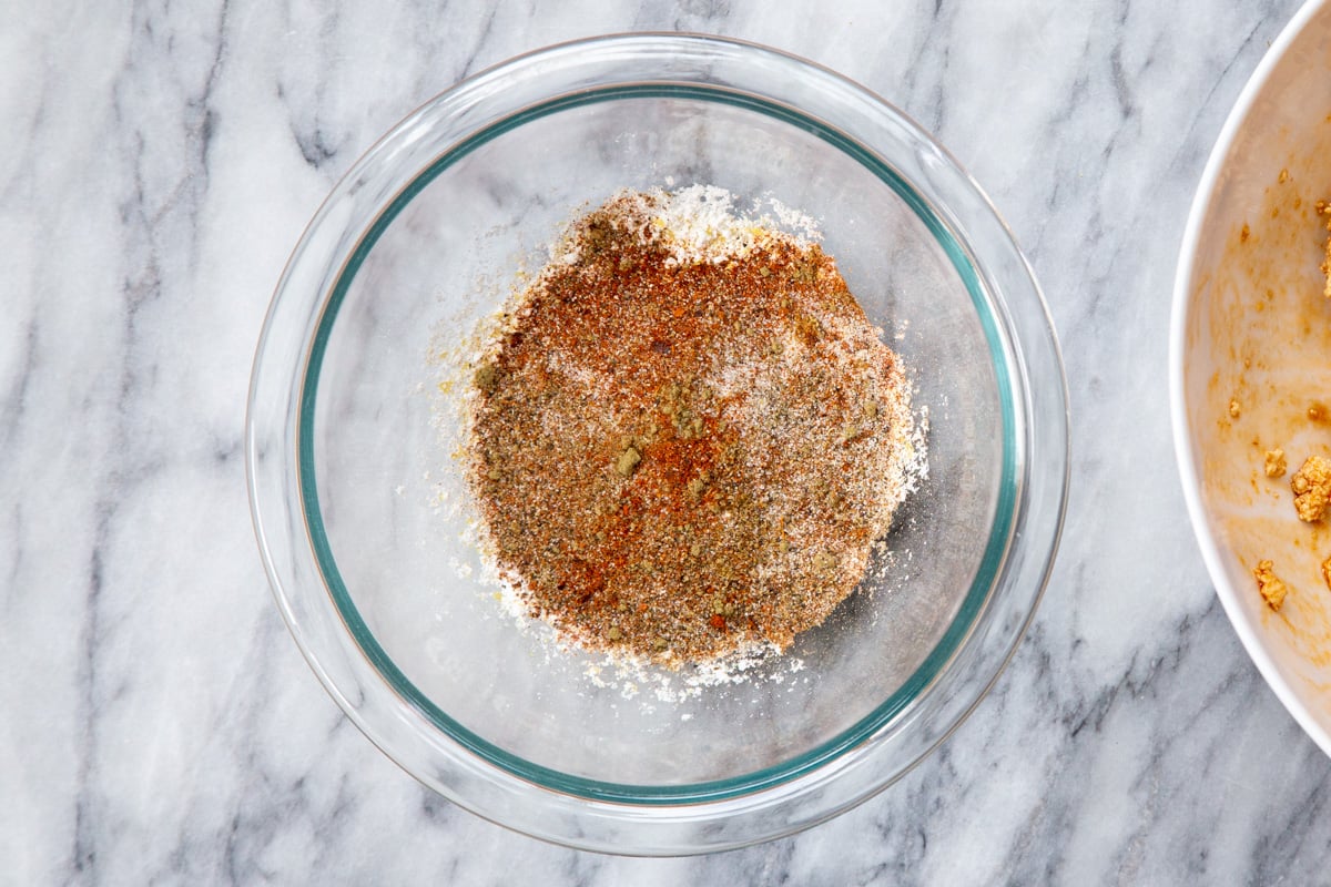 spice mix in a small glass bowl 
