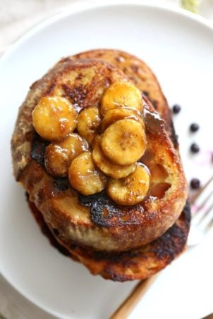Vegan Banana French Toast #veganricha #easyveganrecipes