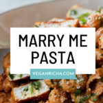 photos of marry me pasta, text overlau