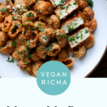 plate of marry me pasta, text overlau